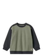 Sweatshirt L/S Block Ellis Navy Wheat