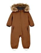 Baby Coverall W. Fake Fur Brown Color Kids