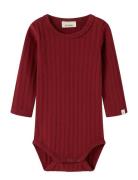 Nbfrita Sig Ls Slim Body Lil Burgundy Lil'Atelier