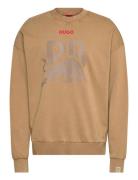 Crewneck Wash_01-Rb2 Brown HUGO