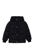 Quilted Jacket Solid Black Minymo