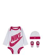 C1-Bodysuit+Hat+Bootie Pink Nike