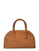 Fake Suede Bowling Bag Brown Ceannis