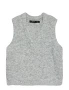 Vmnovah Rib Sl V-Neck Vest Noos Grey Vero Moda