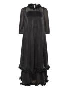Daisi Long Dress Black A-View