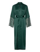 Kimono Long Satin Lace Green Hunkemöller