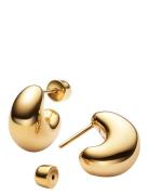 Tryvann Pillow Earring - Pair Gold Maria Black