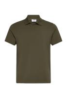 Stretch Cotton Polo T-Shirt Khaki Filippa K