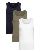 Tanktop3P Ribclassic Navy BOSS