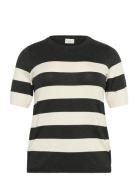 Kclizzy Striped Pullover Black Kaffe Curve
