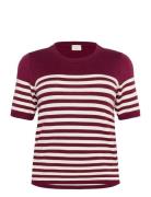 Kclizzy Striped Pullover Burgundy Kaffe Curve