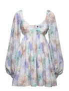 Jovie Babydoll Mini Dress Patterned Bardot