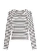 Print Ls Rib T-Shirt Patterned Tommy Hilfiger