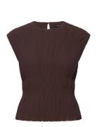 Saylor Gtt Slvlss Top Brown French Connection