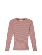 2X2 Cotton Stripe Tuba Tee Ls Red Mads Nørgaard