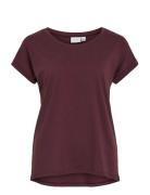 Vidreamers New Pure T-Shirt-Noos Burgundy Vila