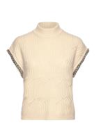 Dante6-Meloe Sleeveless Chain Sweater Cream Dante6