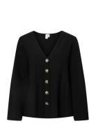 Yasmikla Ls Knit Cardigan S. Noos Black YAS