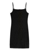 Tjw Script Aop Mesh Dress Black Tommy Jeans