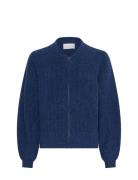 Mschjin Nenaya Zip Cardigan Blue MSCH Copenhagen
