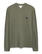 Ls Waffle Badge Crewnk Tee Beige Calvin Klein Jeans
