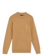 L&S Monogram Crew Neck Jumper Orange Lyle & Scott