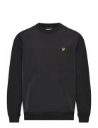 Half Raglan Hybrid Sweatshirt Black Lyle & Scott