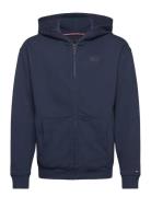 Tonal Flag Emb Zip Hoodie Navy Tommy Hilfiger