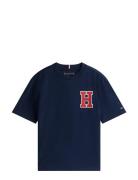 Varsity Front Back Print Tee Ss Navy Tommy Hilfiger