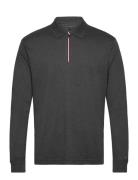 Ls Zip Interlock Reg Polo Grey Tommy Hilfiger