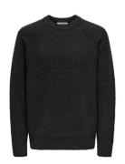 Onsdale Life Rlx Ls Raglan Knit Black ONLY & SONS