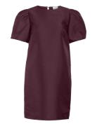 Vishina 2/4 O-Neck Short Dress/Pty/Ka Burgundy Vila