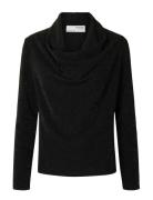 Slfsandra Ls Cowl Neck Top Black Selected