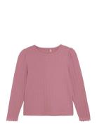 T-Shirt Ls Pointelle Pink En Fant