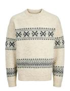 Jprblumax Fairisle Knit Crew Neck Ln Cream Jack & J S