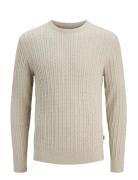Jjeemil Knit Cable Crew Neck Noos Cream Jack & J S