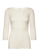 Rwbeatrice 3/4 S Boatneck T-Shirt White Rosemunde