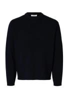 Slhteller Fn Relaxed Crew Neck Noos Navy Selected
