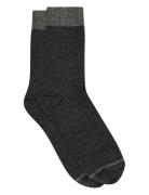 Erina Wool Rib Socks Grey Mp Denmark