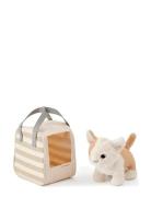 Cat And Carrier Bag Kid's Hub Beige Kid's Concept