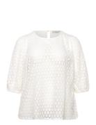 Kclorena Blouse White Kaffe Curve