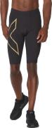 2XU Men's MCS Run Compression Shorts Black/Gold Reflective