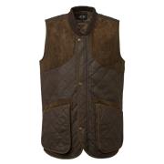 Chevalier Men's Vintage Shooting Vest Leather Brown