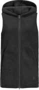 Women's High Curl Long Vest Black