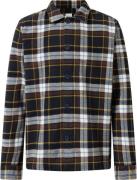 Men's Big Checked Heavy Flannel Overshirt  Blue Check