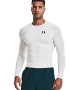 Under Armour Men's UA HG Armour Comp Long Sleeve White