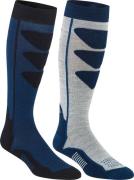 Bula Unisex Alpine Ski Sock 2-Pack Denim