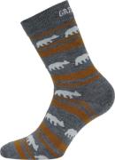 Gridarmor Striped Bear Merino Socks Grey/Beige/White