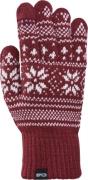 Kombi Unisex Nordic Jacquard Gloves Rosewood Red