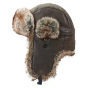 Avignon Flaps Hat Synthetic Leather Dark Brown